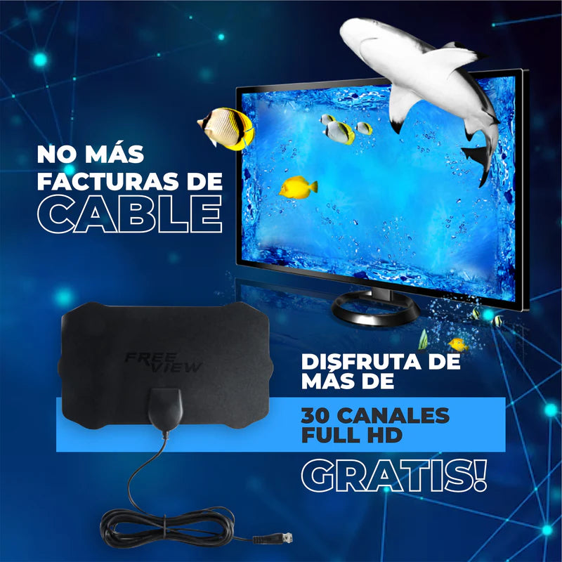 🎁 50% DESCUENTO 🎁 | Antena Digital 4k Todos los canales Gratis - FreeView™