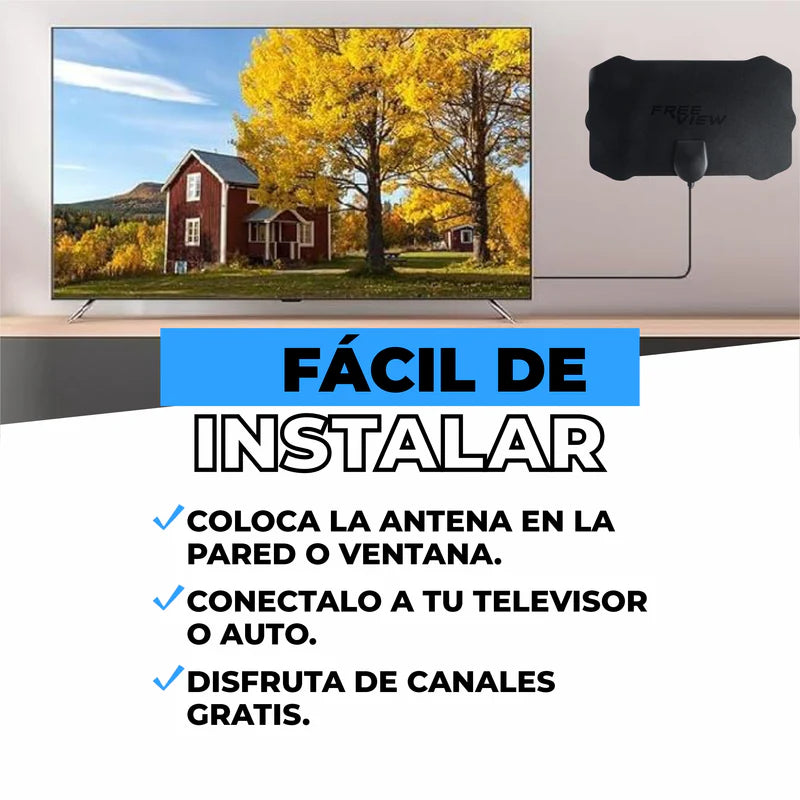 🎁 50% DESCUENTO 🎁 | Antena Digital 4k Todos los canales Gratis - FreeView™